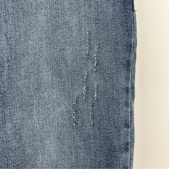 DEMOCRACY "AB" Technology size 10 Womens Raw Hem Blue Denim distressed Jeans - Picture 12 of 16